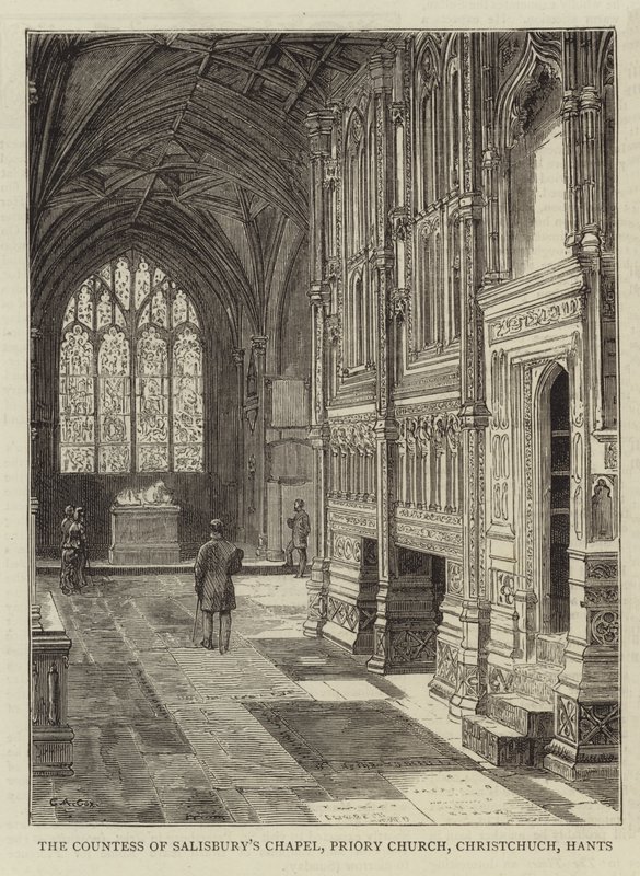 La Cappella della Contessa di Salisbury, Chiesa Priorale, Christchurch, Hants da Charles A. Cox