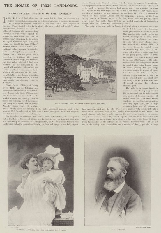 Castlewellan, la sede del conte Annesley da Charles Auguste Loye
