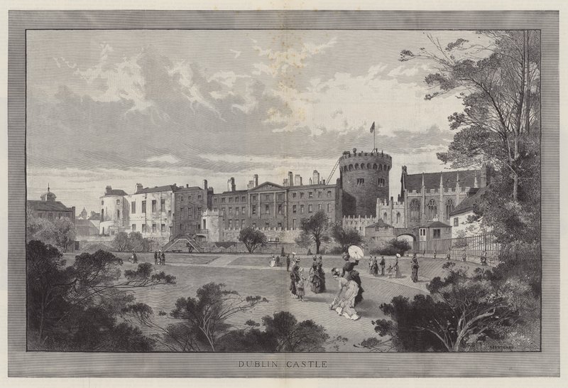 Castello di Dublino da Charles Auguste Loye