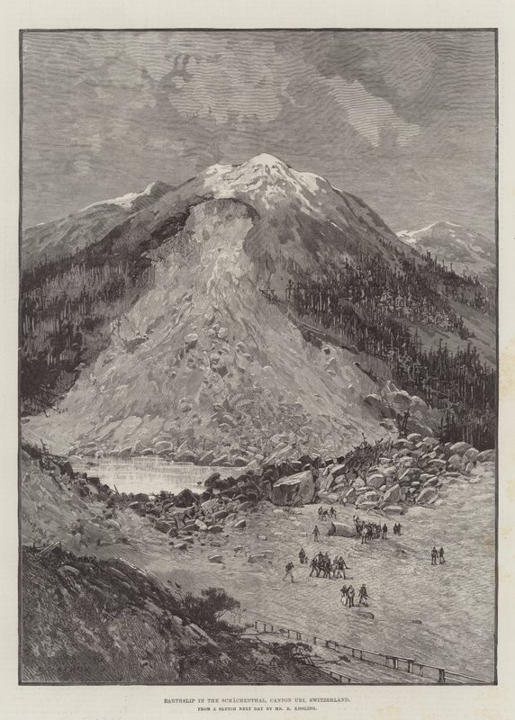 Frana nella Schachenthal, Canton Uri, Svizzera da Charles Auguste Loye