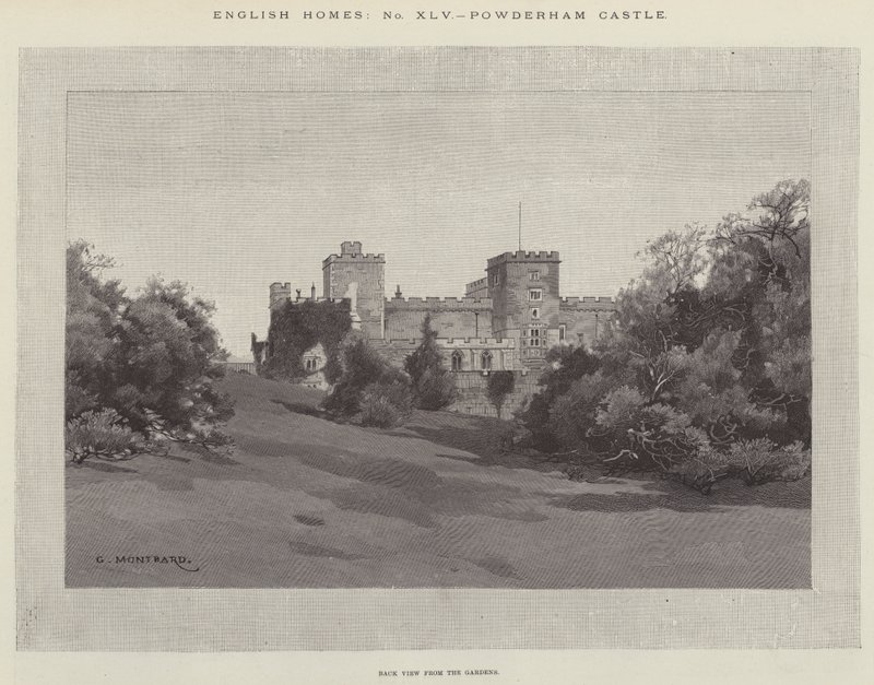 Castello di Powderham da Charles Auguste Loye