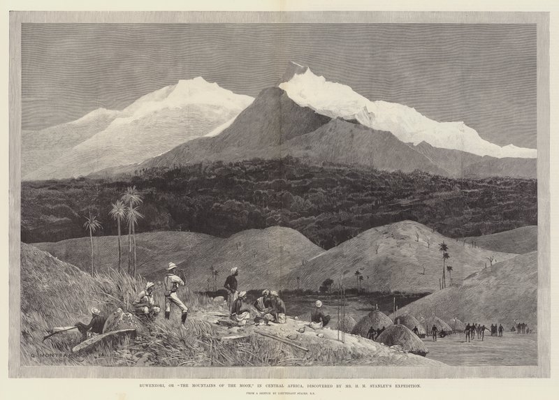 Ruwenzori, o Le Montagne della Luna, in Africa Centrale, scoperte dalla spedizione di H. M. Stanley da Charles Auguste Loye