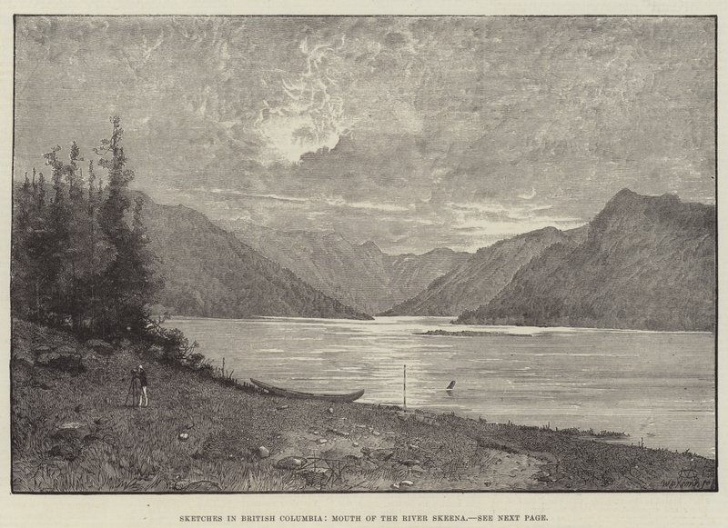 Schizzi nella Columbia Britannica, Foce del Fiume Skeena da Charles Auguste Loye