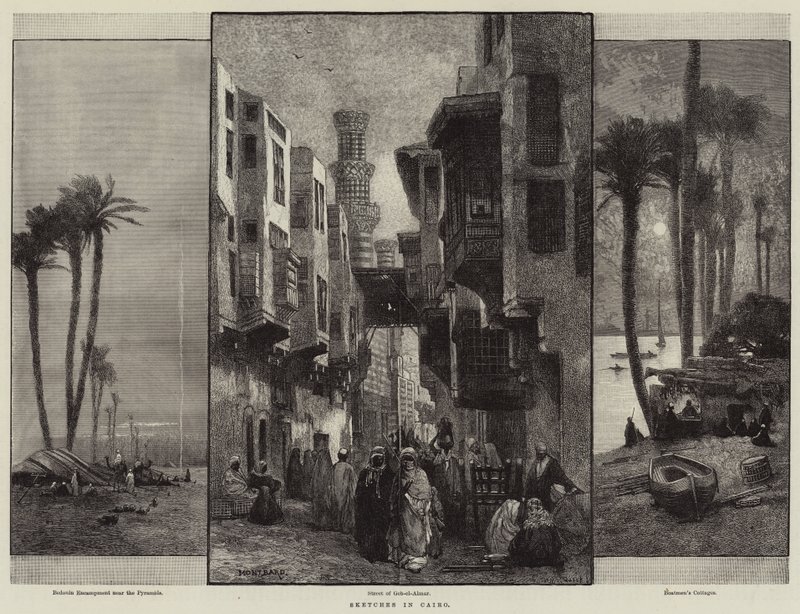 Schizzi al Cairo da Charles Auguste Loye