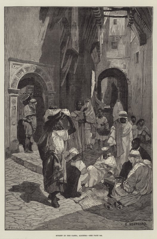 Strada nella Casba, Algeri da Charles Auguste Loye