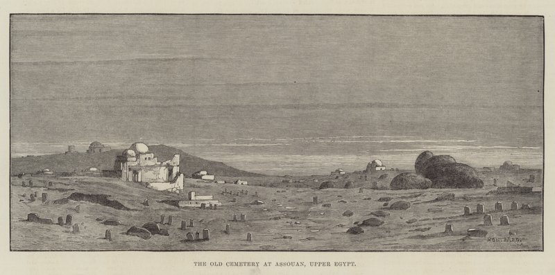 Il vecchio cimitero di Assuan, Alto Egitto da Charles Auguste Loye