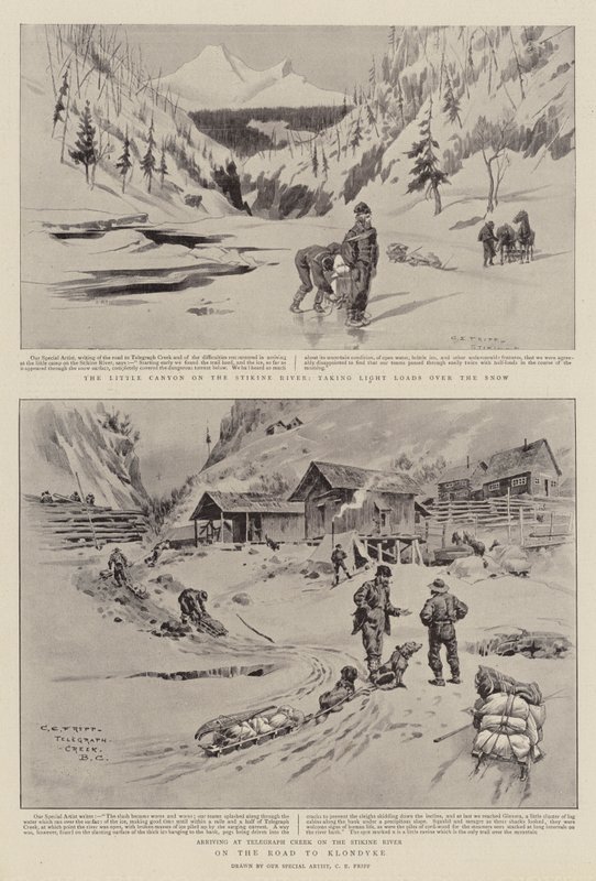 Sulla strada per Klondyke da Charles Edwin Fripp