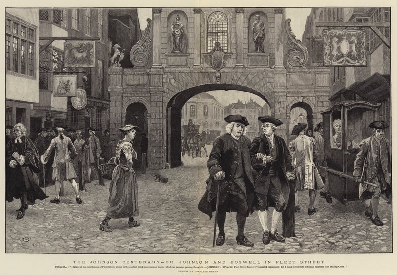Il centenario di Johnson, Dr Johnson e Boswell in Fleet Street da Charles Green