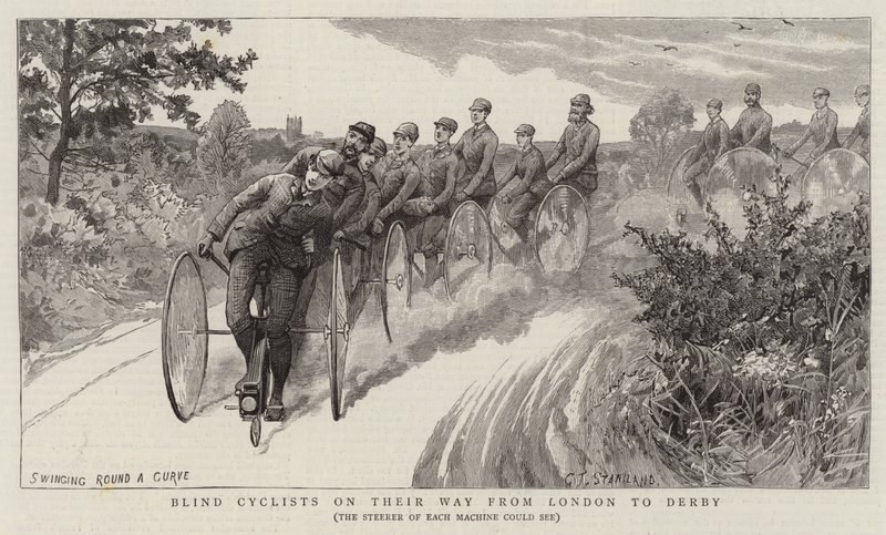 Ciclisti ciechi in viaggio da Londra a Derby da Charles J. Staniland