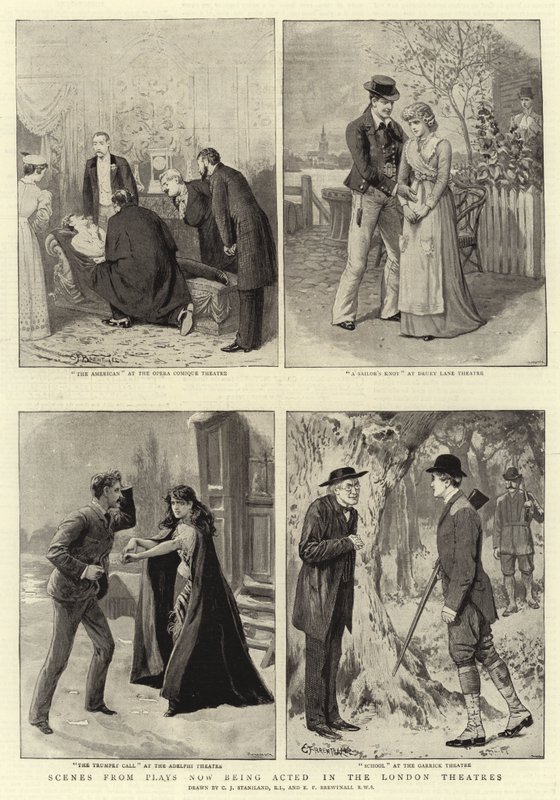 Scene da spettacoli attualmente in scena nei teatri di Londra da Charles J. Staniland