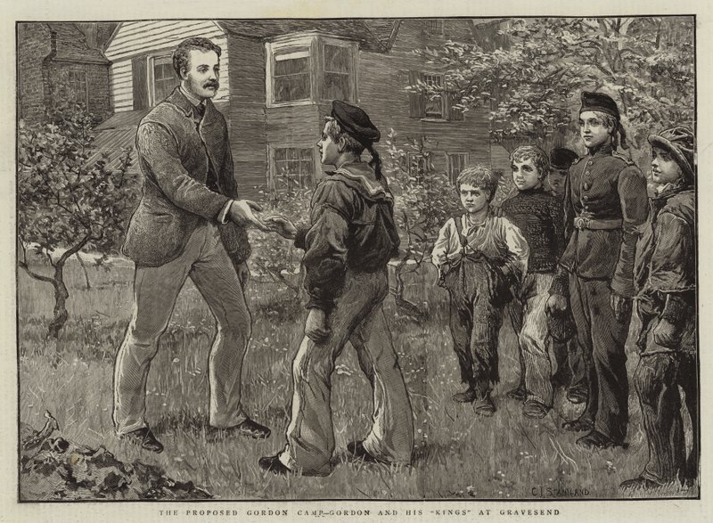 Il campo proposto di Gordon, Gordon e i suoi re a Gravesend da Charles J. Staniland
