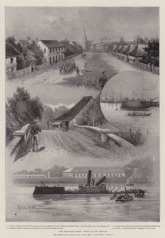 La crisi filippina, scene del conflitto da Charles John de Lacy