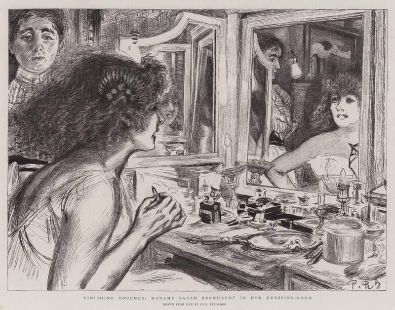 Ritocchi finali, Madame Sarah Bernhardt nel suo camerino da Charles Paul Renouard