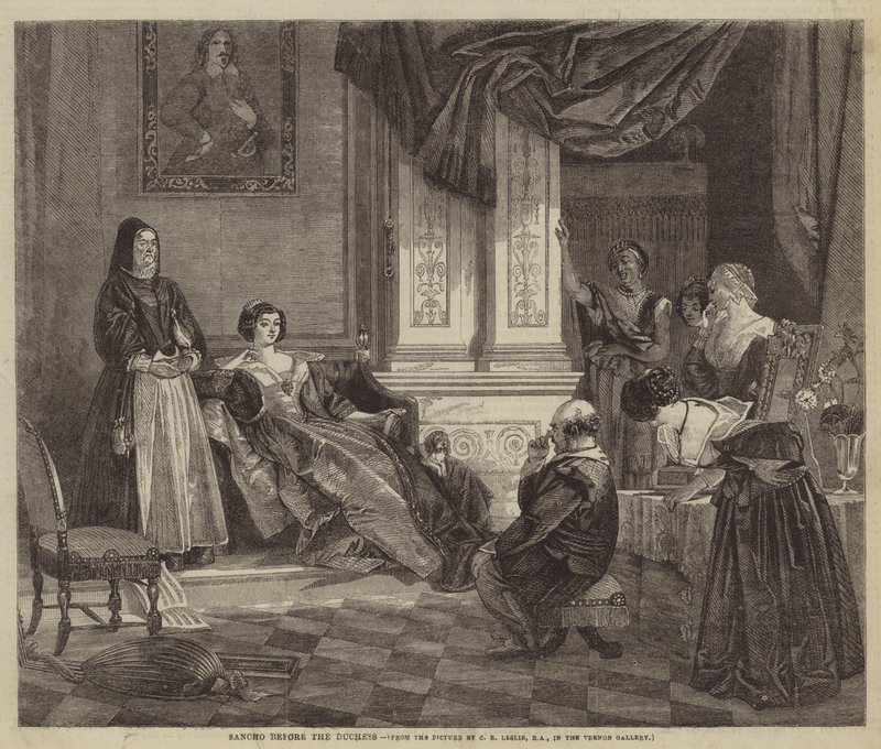 Sancho davanti alla duchessa da Charles Robert Leslie