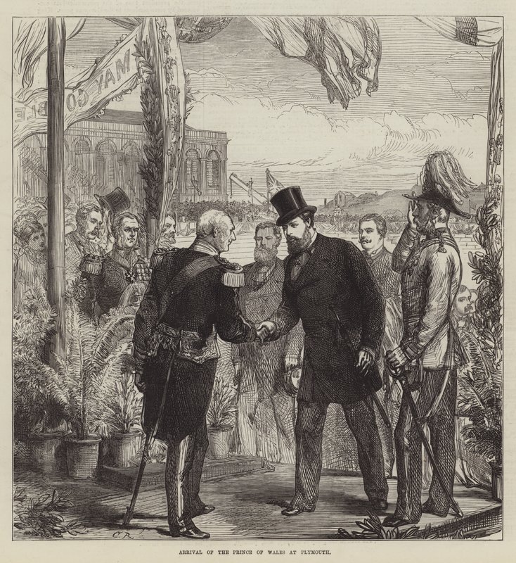 Arrivo del Principe di Galles a Plymouth da Sir John Charles Robinson