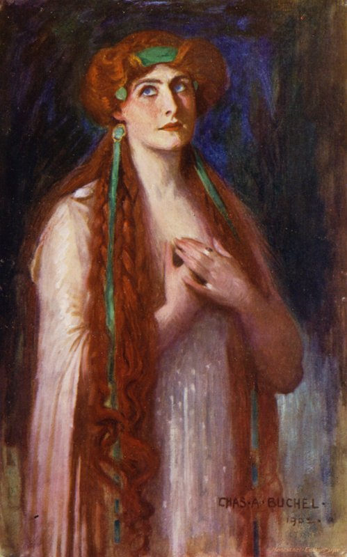 Calypso, Miss Nancy Price (litografia a colori) da Charles A. Buchel