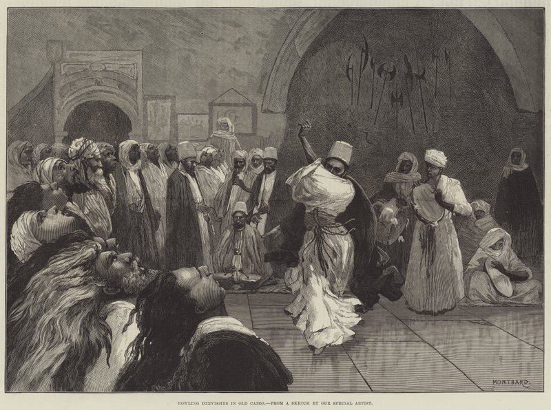 Dervisci urlanti nel vecchio Cairo da Charles Auguste Loye