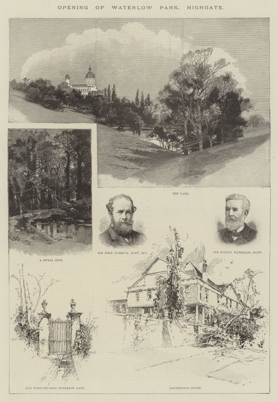 Inaugurazione del Parco Waterlow, Highgate da Charles Auguste Loye