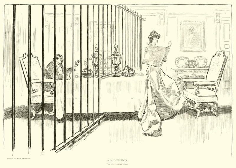 Illustrazione per La scala sociale da Charles Dana Gibson