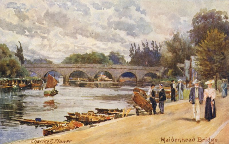 Fiume Tamigi: Ponte di Maidenhead da Charles Edwin Flower