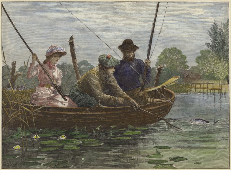 Pesca sui Norfolk Broads da Charles J. Staniland