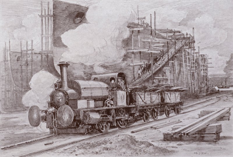 La locomotiva del cantiere navale da Charles John de (after) Lacy