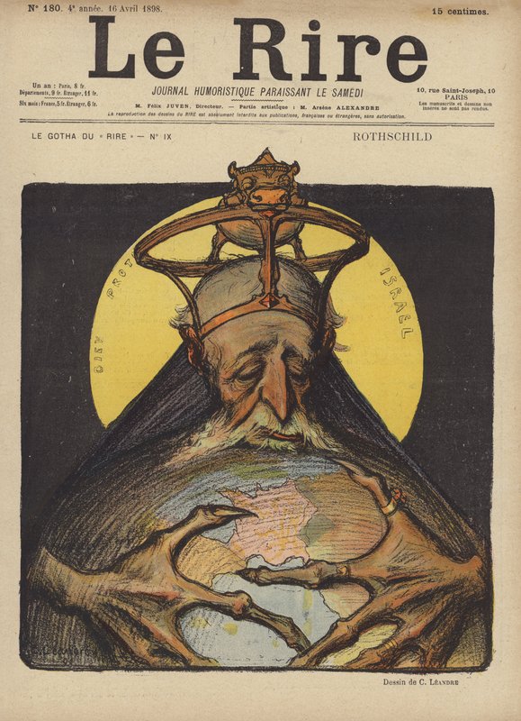 Rothschild, illustrazione per Le Rire da Charles Leandre