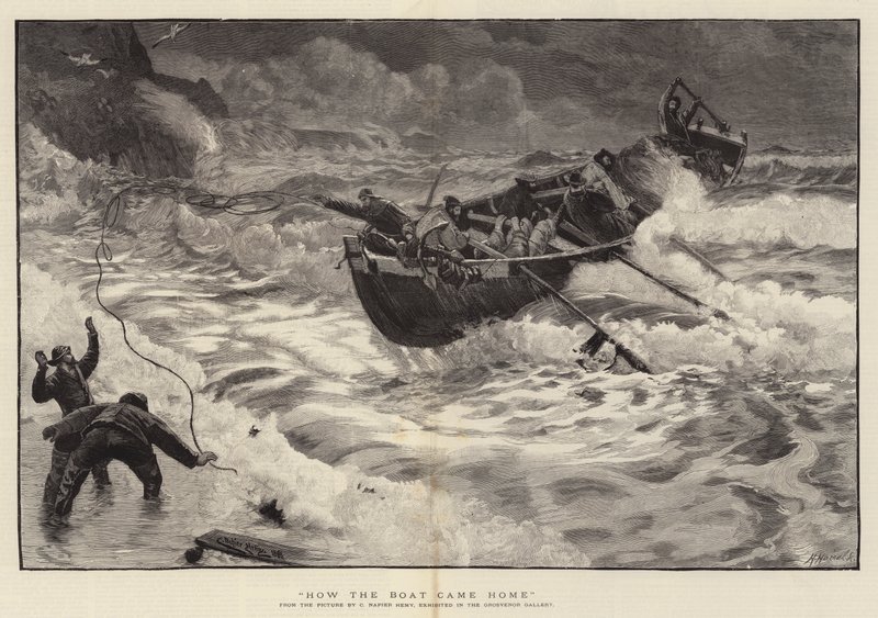 Come la barca è tornata a casa da Charles Napier Hemy