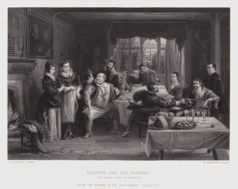 Falstaff e i Suoi Amici da Charles Robert (after) Leslie