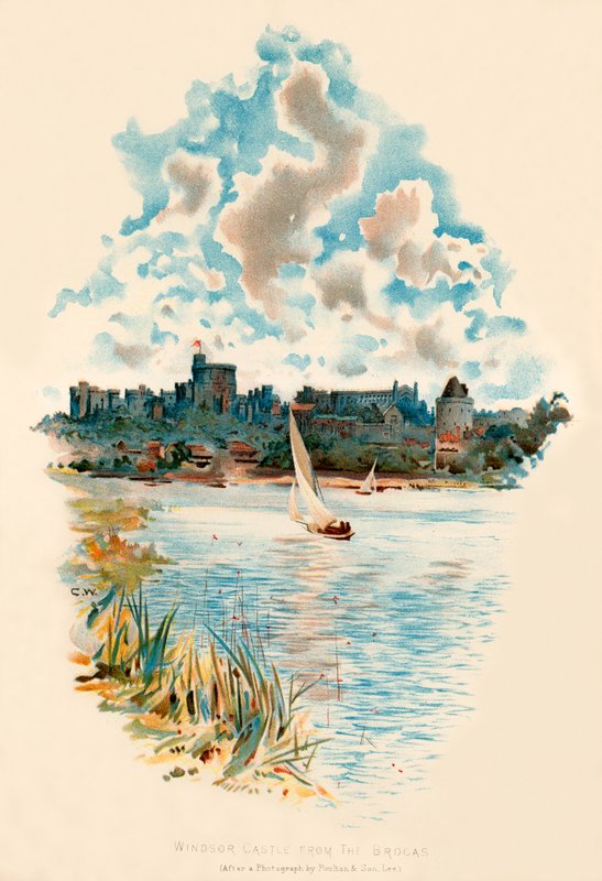 Castello di Windsor dal Brocas da Charles Wilkinson