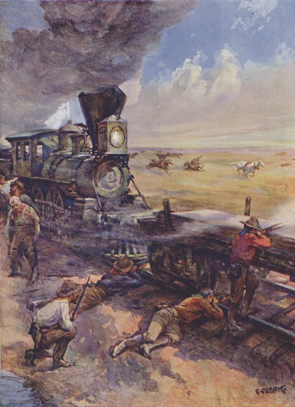 Ferroviari che respingono un attacco degli indiani da Christopher Clark