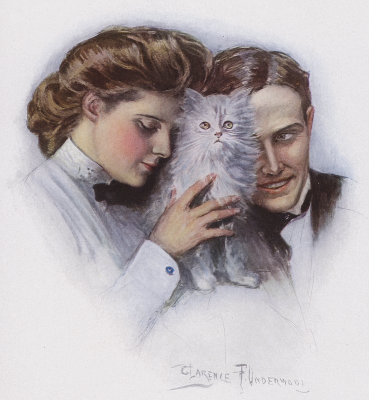 Coppia con un gatto da Clarence F. Underwood