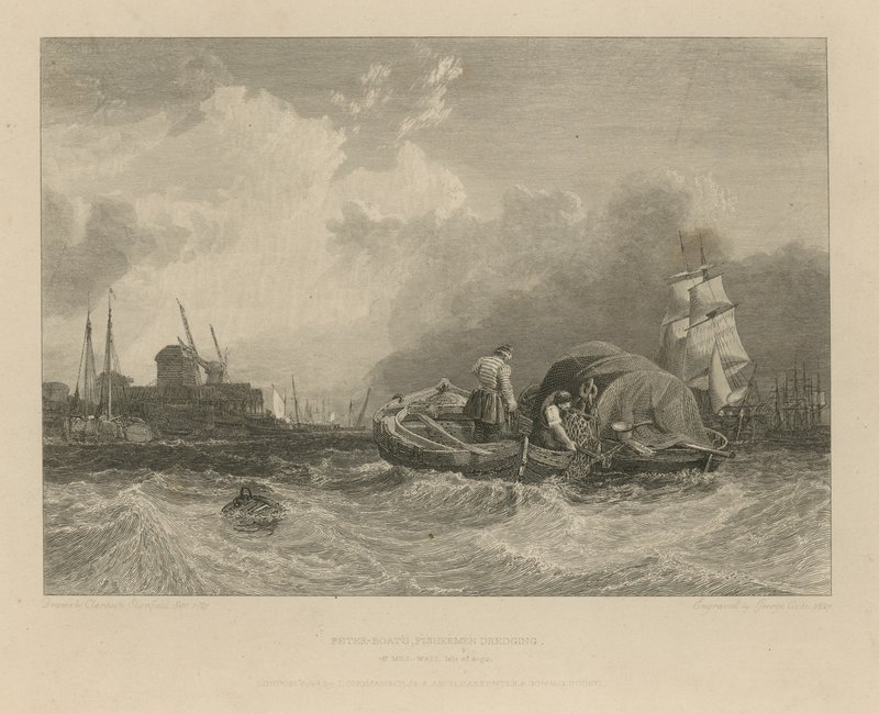 Pescatori di barche Peter che dragano al largo di Millwall da Clarkson Frederick Stanfield