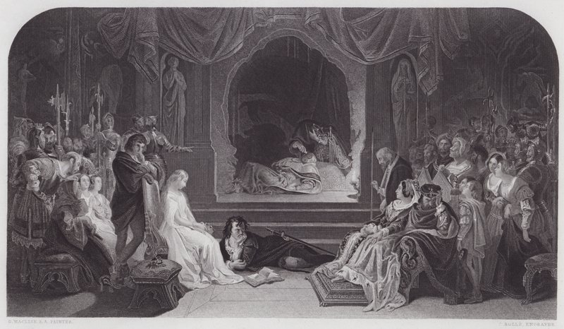 Amleto (incisione) da Daniel (after) Maclise