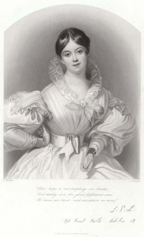 Ritratto di Letitia Elizabeth Landon da Daniel Maclise
