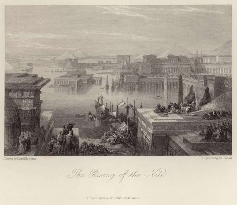 La piena del Nilo da David Roberts