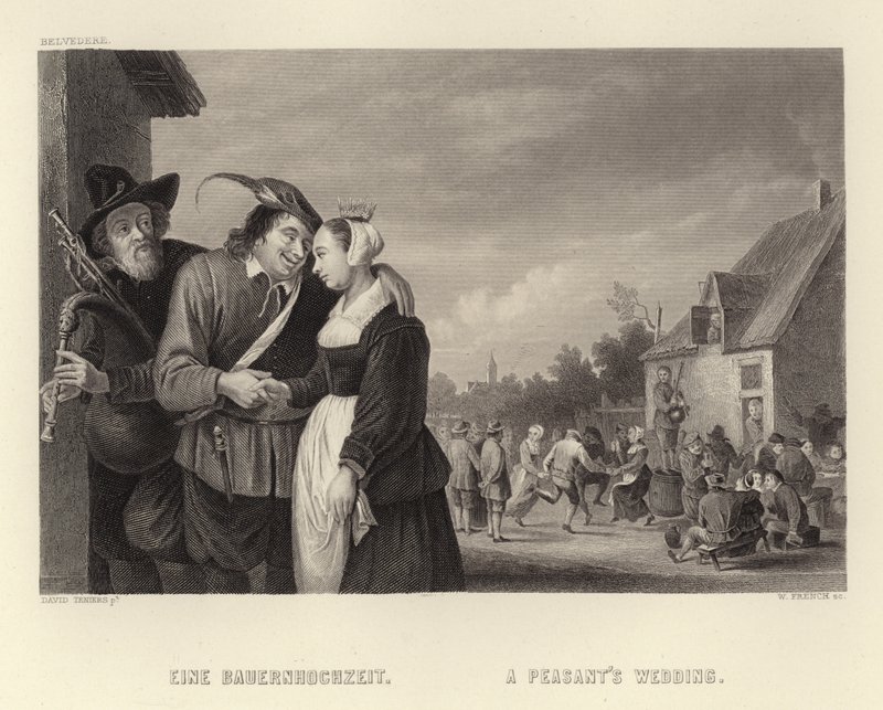 Il matrimonio di un contadino da David Teniers the Younger