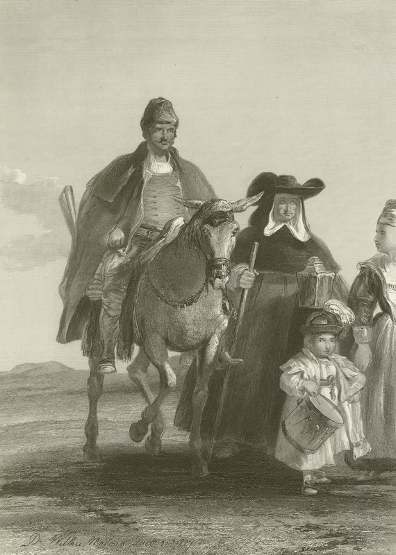 Gruppo di figure che entrano a Madrid da David Wilkie