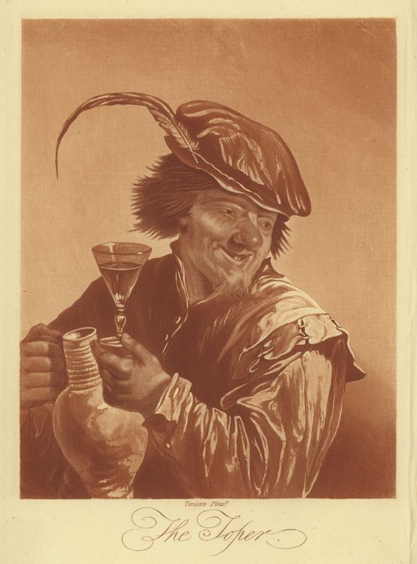Il bevitore da David the Younger (after) Teniers
