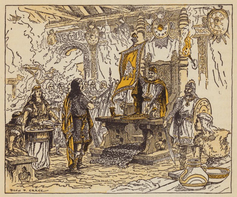 Il re che premia Beowulf da Donn P. Crane