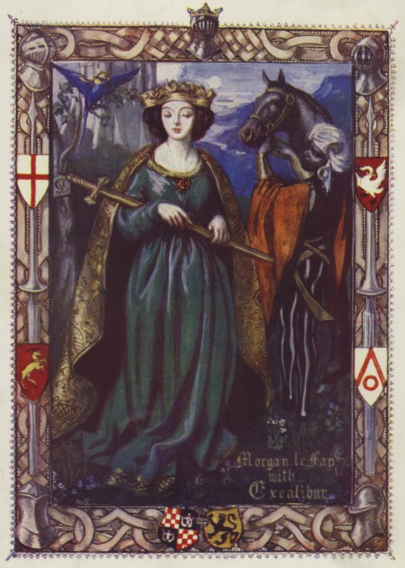 Morgan Le Fay con Excalibur da Dora Curtis