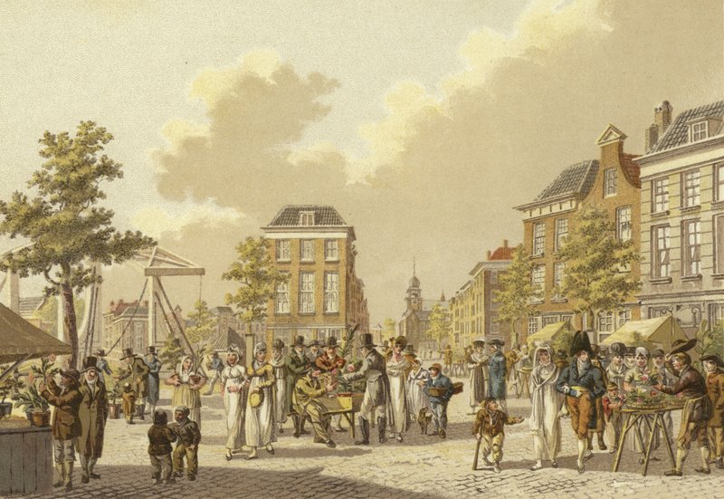 Mercato dei fiori, Rotterdam, 1807 da Dutch School