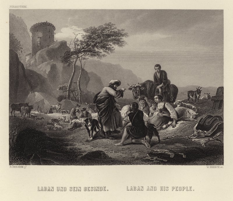 Laban e il suo popolo da Dutch School
