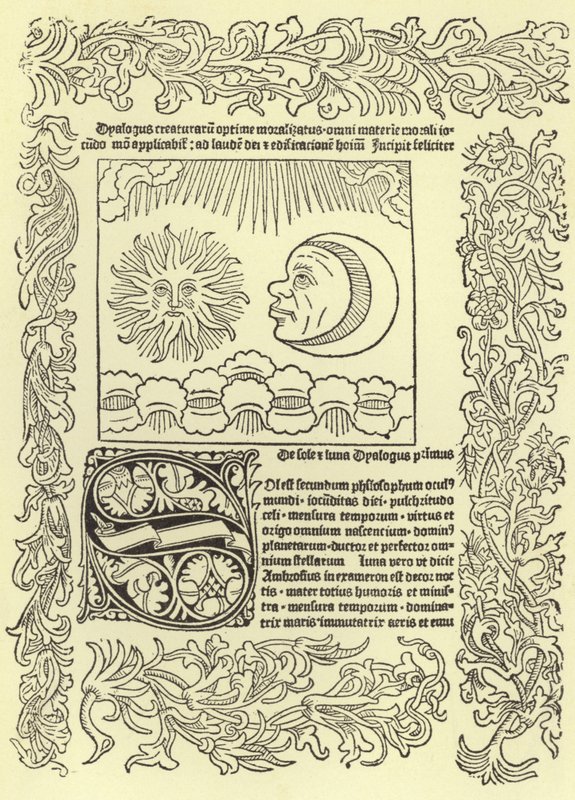 Pagina dal Dialogus Creaturarum da Dutch School