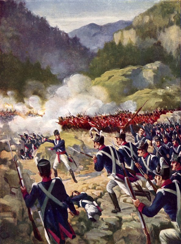 La battaglia di Busaco, 1810 da E. A. Dyer