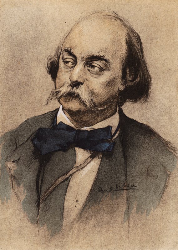 Ritratto di Gustave Flaubert da Edgar Chahine