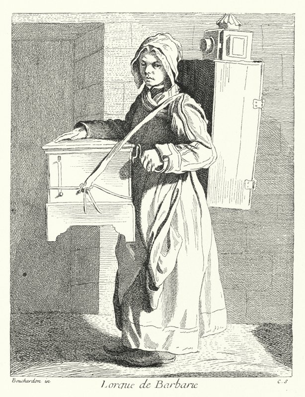 Suonatore di organetto da Edmé (after) Bouchardon