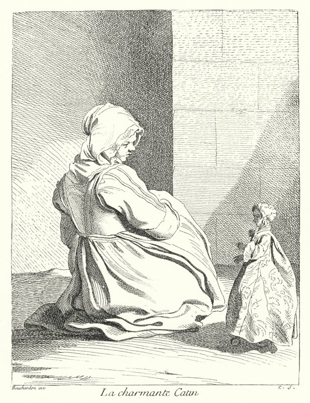 La prostituta affascinante (incisione) da Edmé (after) Bouchardon
