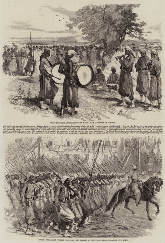 Le feste di Parigi, il passaggio dei Turcos da Edmond Morin