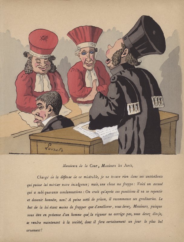 Scena in aula di tribunale da Edmond Lavrate